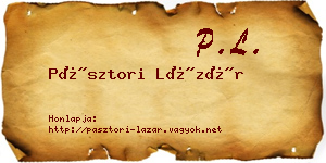 Pásztori Lázár névjegykártya